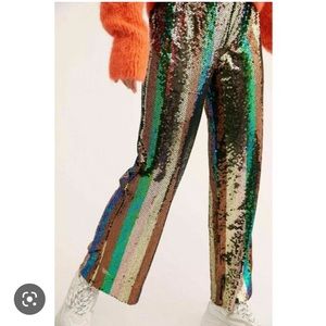 Free People Intimately Sequin Wide Leg Pant